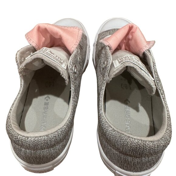 Converse All Star Maddie Slip Low Top Junior Sneakers Grey Pink Size Girls 3 - Picture 7 of 16